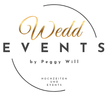 Wedd Events mit ringförmigem Rahmen Namensbezug Peggy Will Hochzeiten und Events